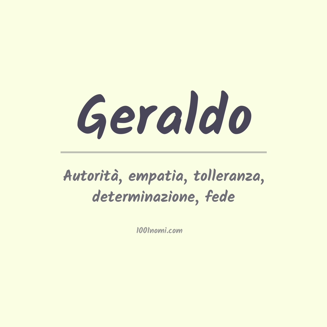 Significato del nome Geraldo