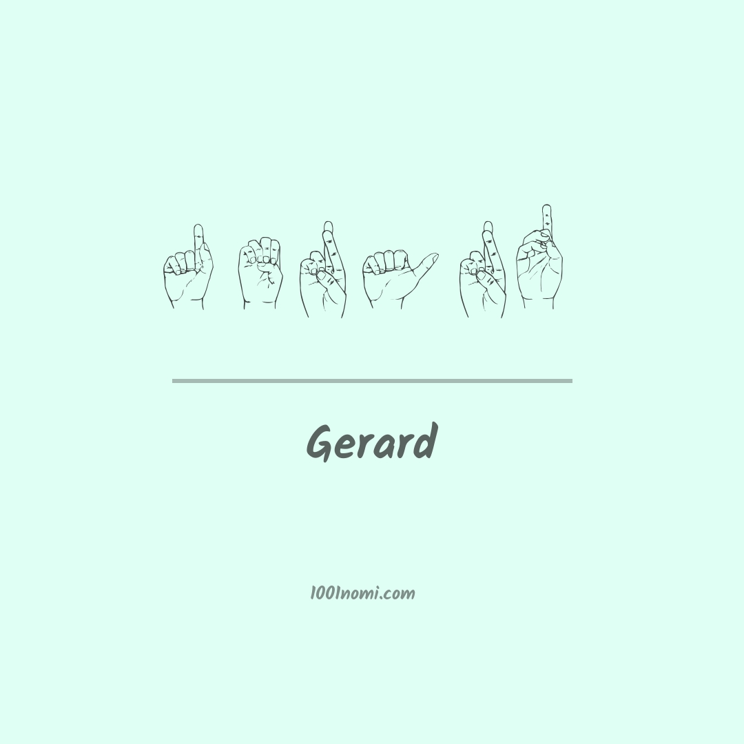 Gerard nella lingua dei segni