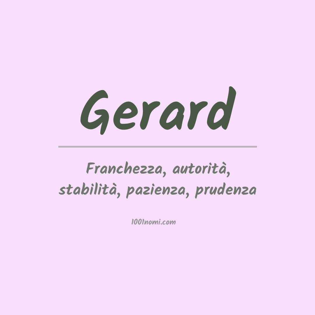 Significato del nome Gerard