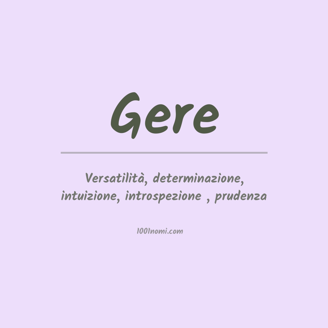 Significato del nome Gere