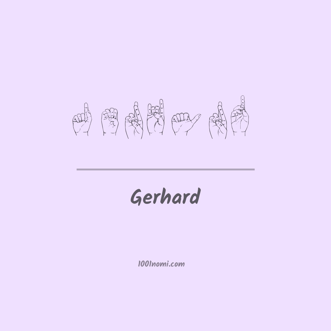 Gerhard nella lingua dei segni