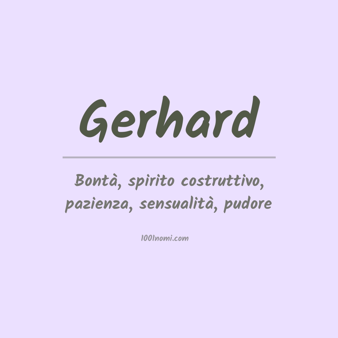 Significato del nome Gerhard
