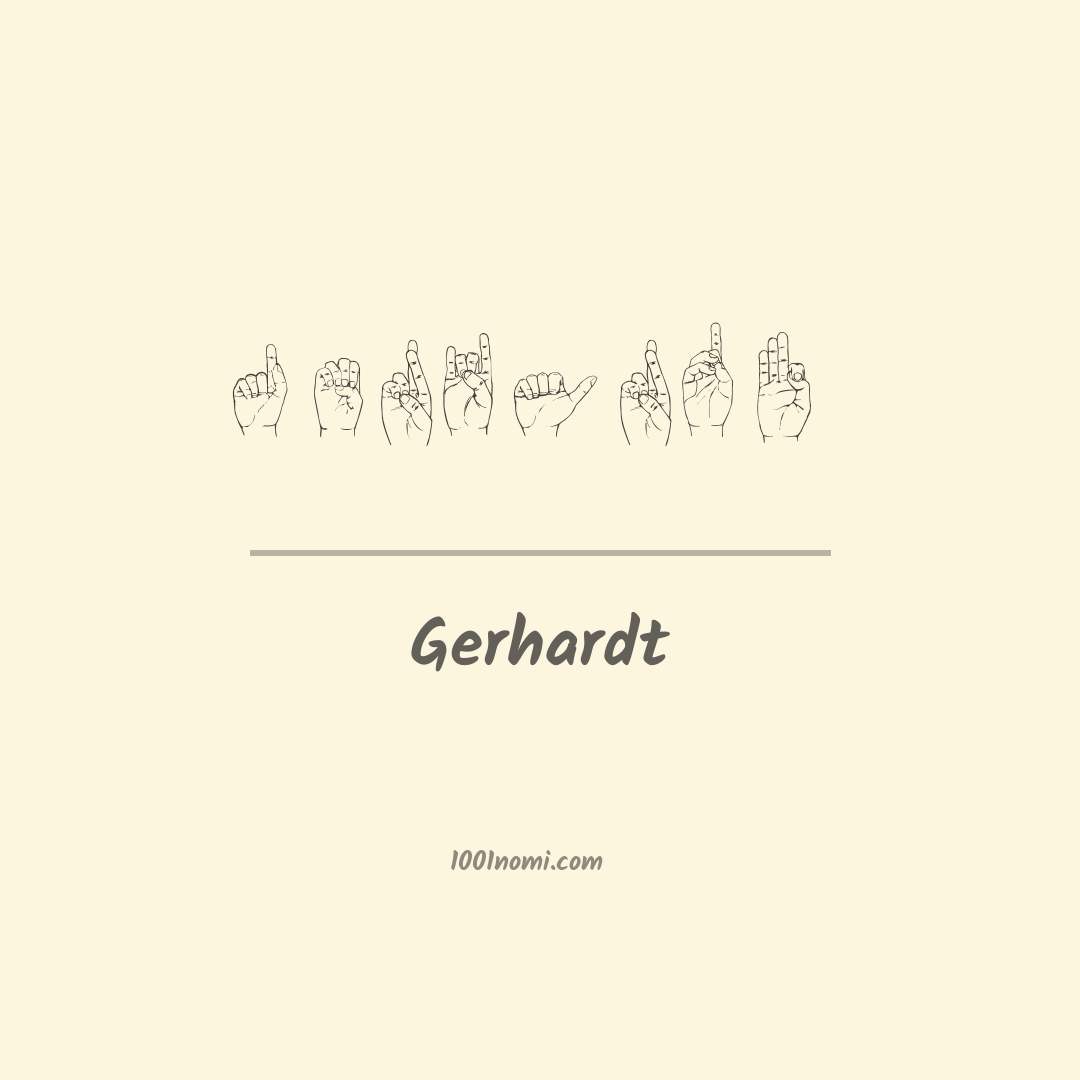 Gerhardt nella lingua dei segni
