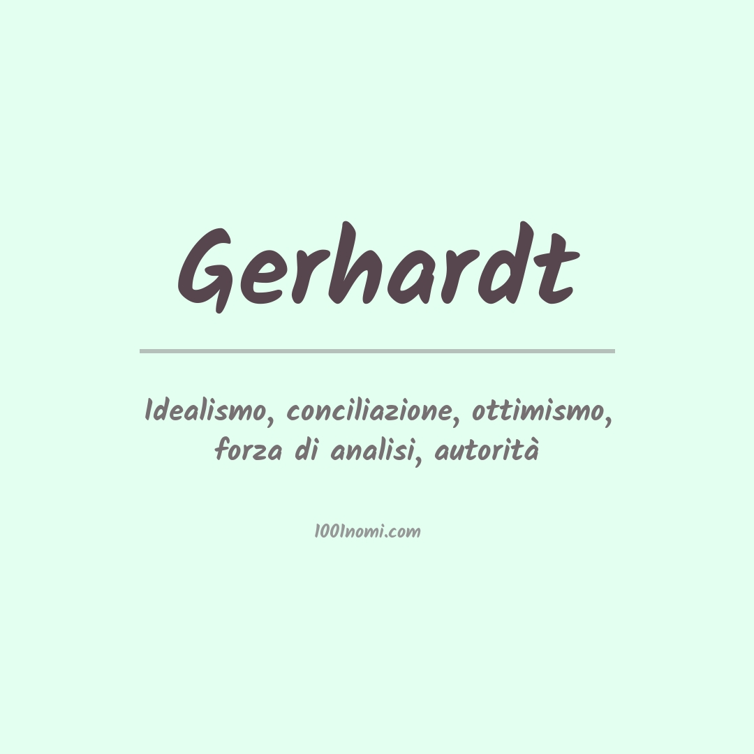 Significato del nome Gerhardt