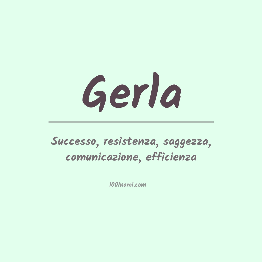 Significato del nome Gerla Significato del nome Gerla