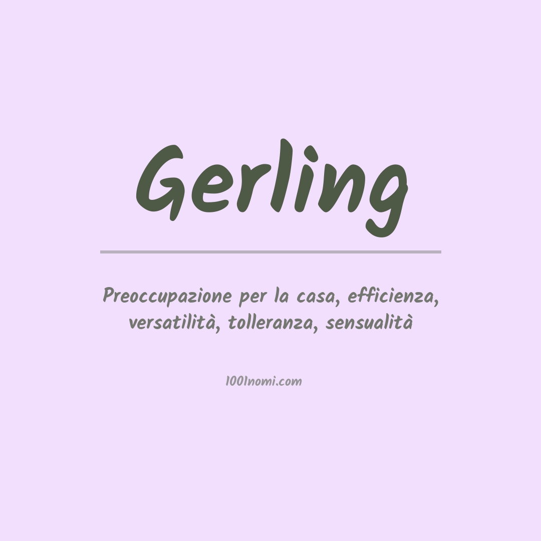 Significato del nome Gerling