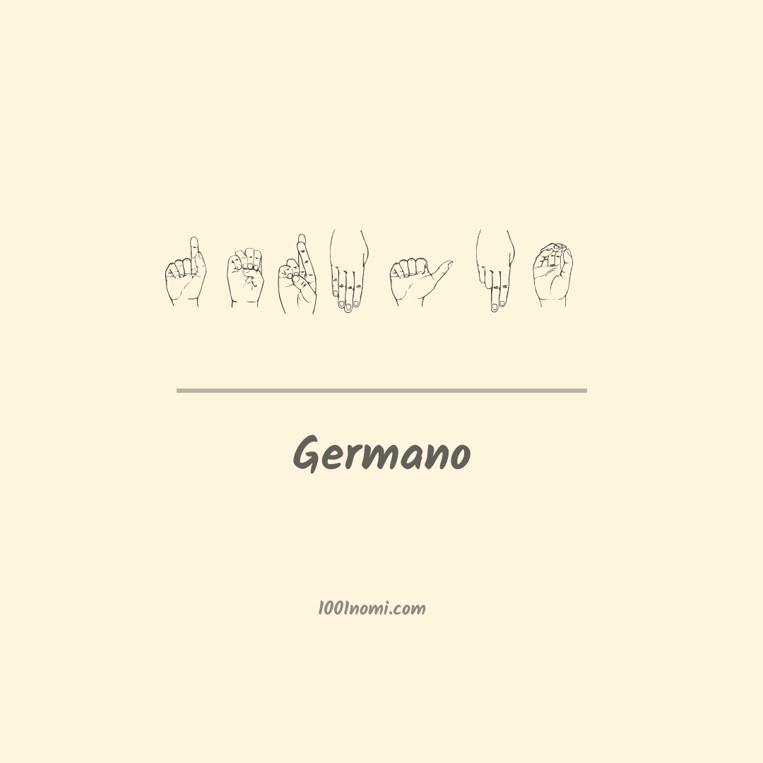 Germano nella lingua dei segni