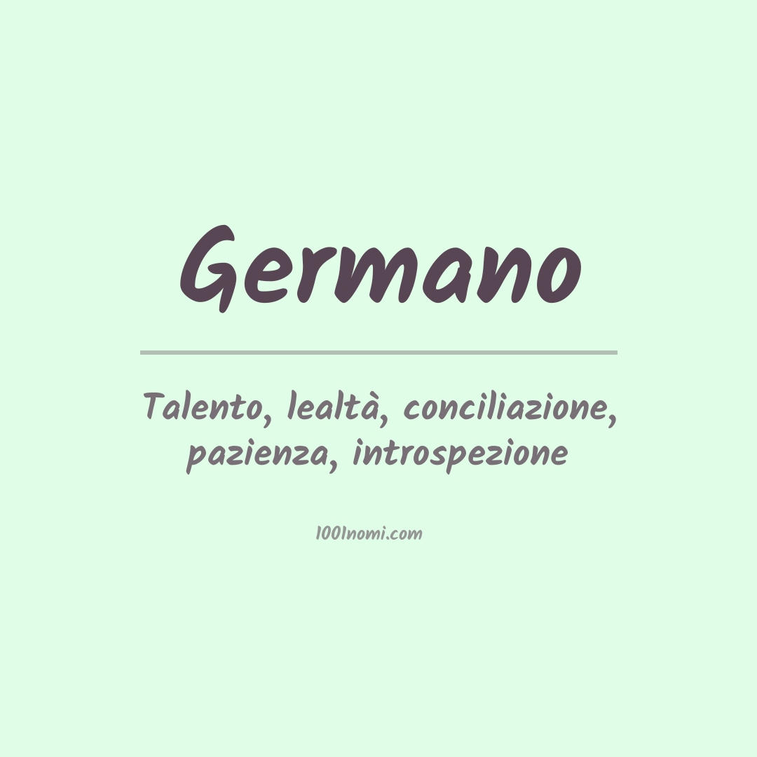 Significato del nome Germano