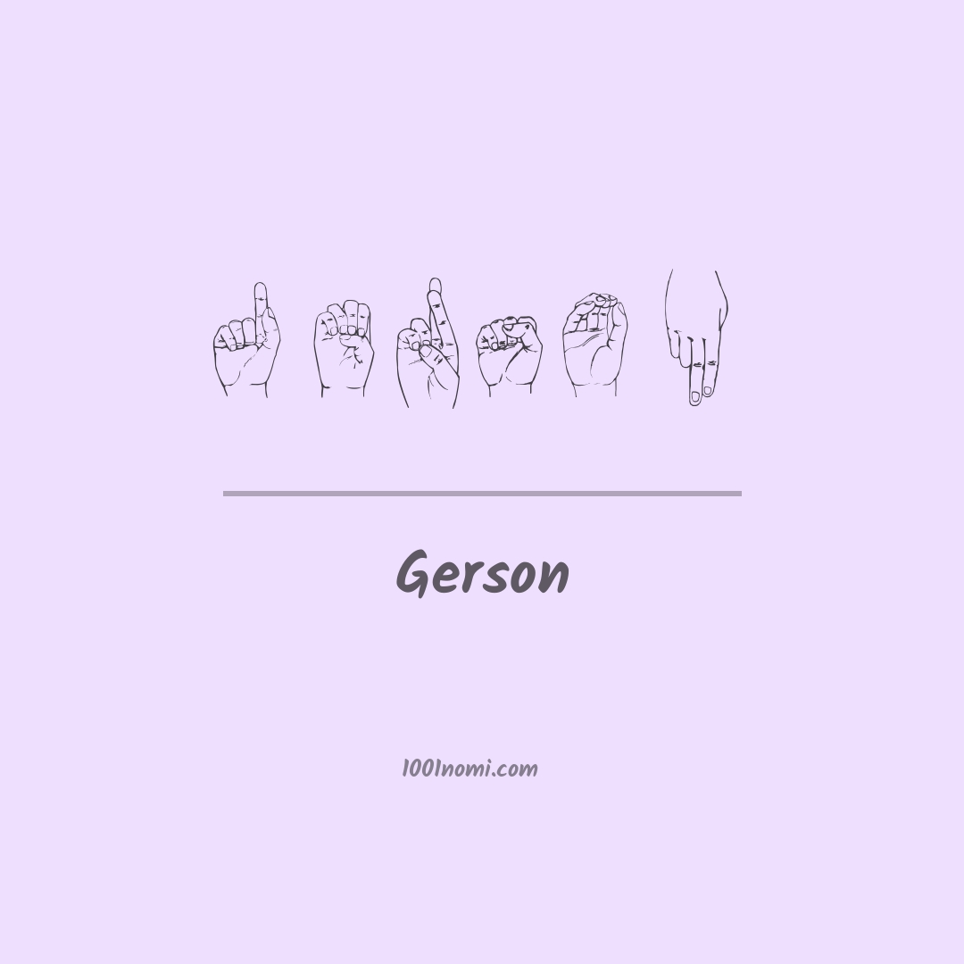 Gerson nella lingua dei segni