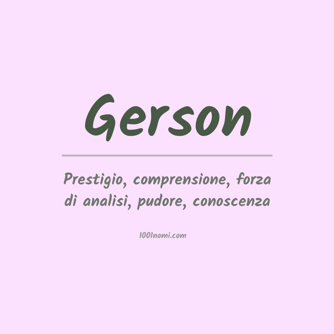 Significato del nome Gerson