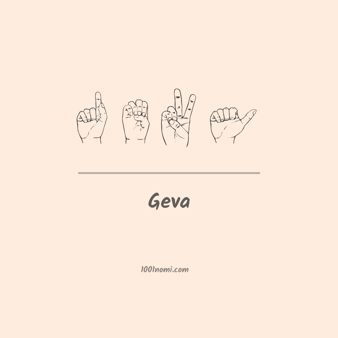 Geva nella lingua dei segni Geva nella lingua dei segni