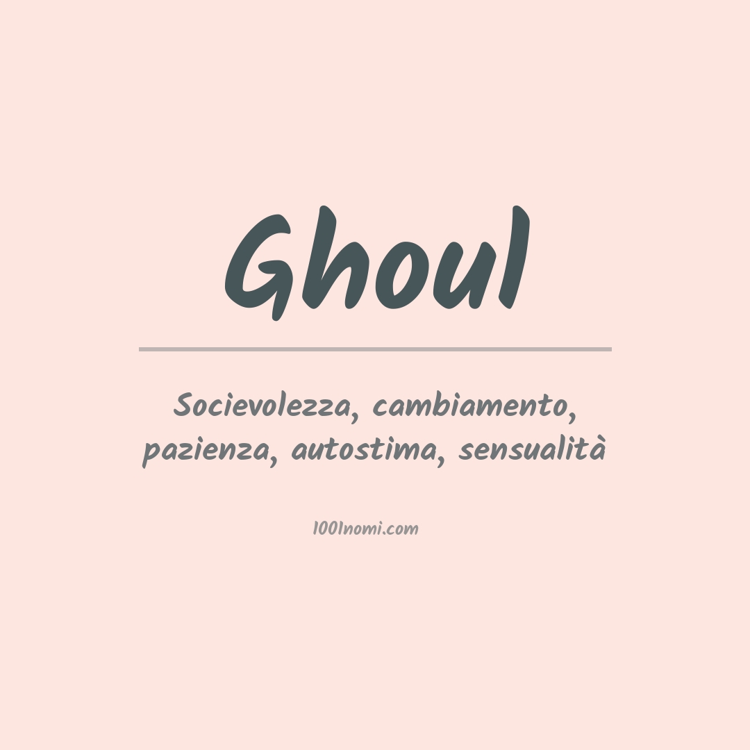 Significato del nome Ghoul Significato del nome Ghoul