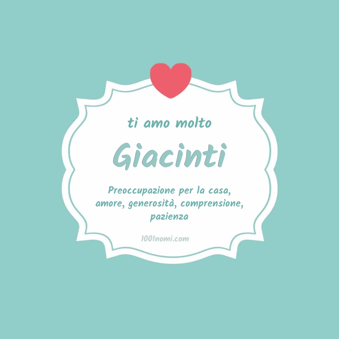ti amo molto Giacinti Ti amo molto Giacinti