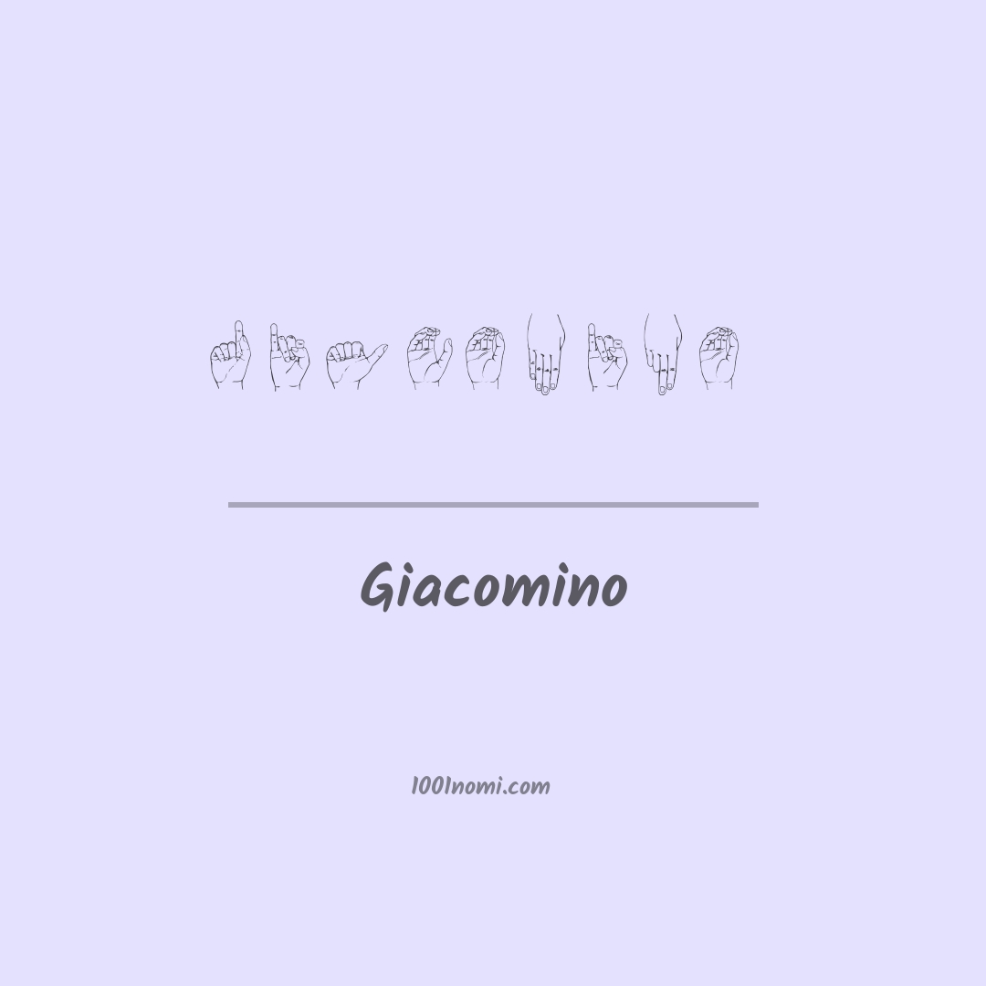 Giacomino nella lingua dei segni