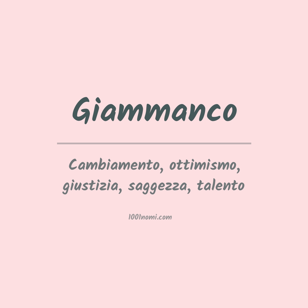 Significato del nome Giammanco