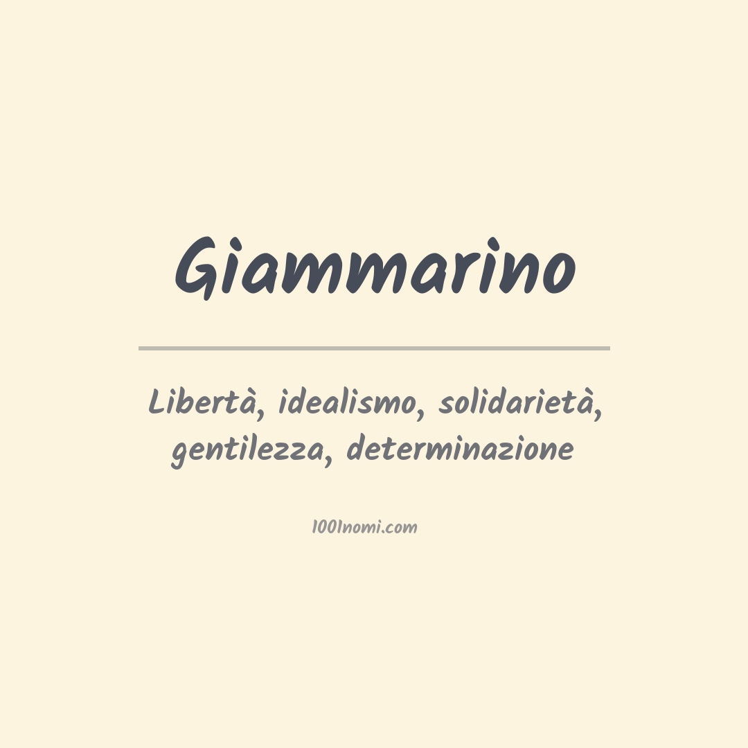 Significato del nome Giammarino