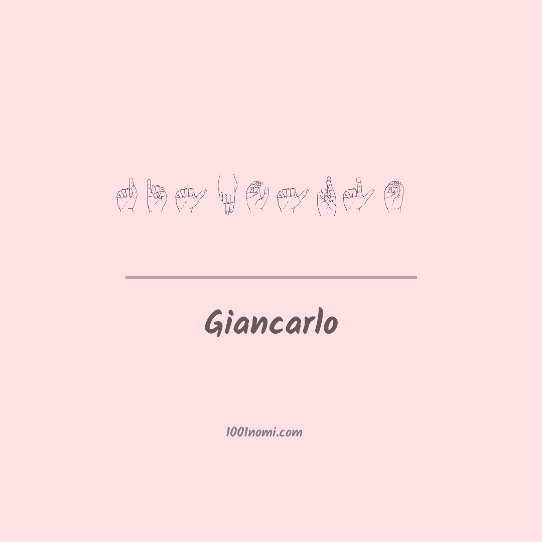 Giancarlo nella lingua dei segni Giancarlo nella lingua dei segni