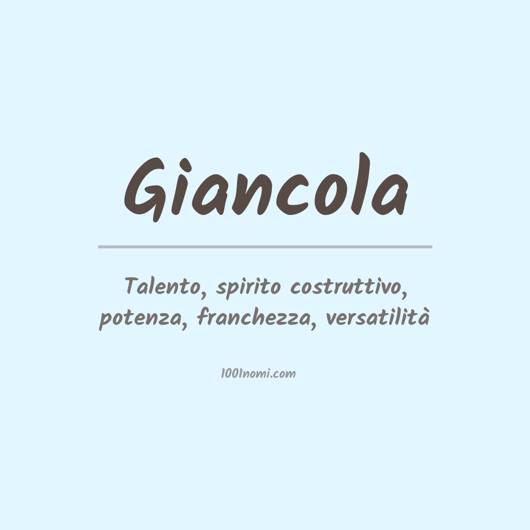 Significato del nome Giancola