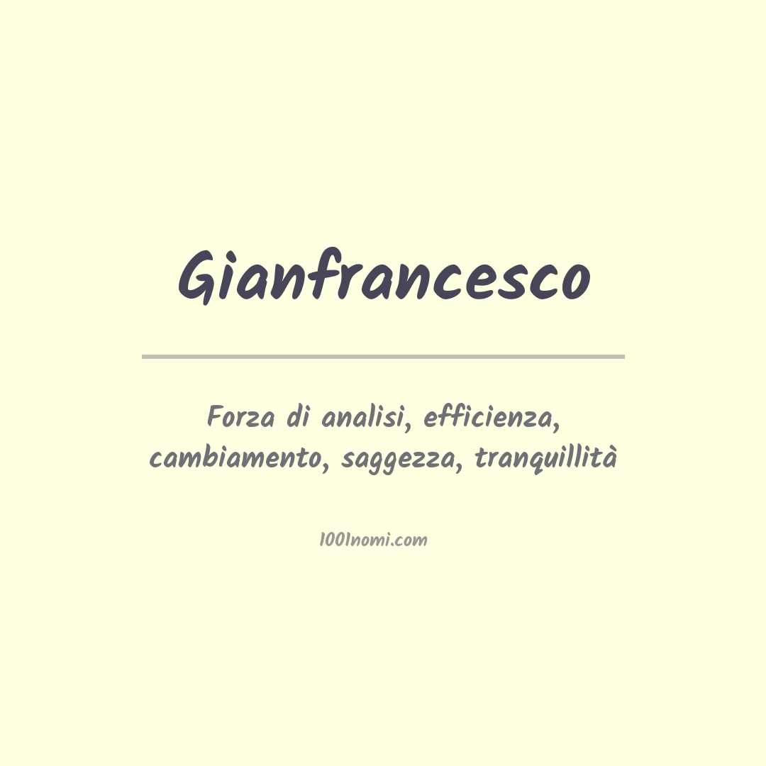 Significato del nome Gianfrancesco