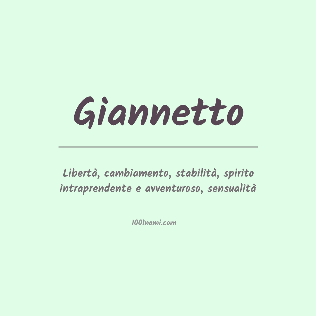 Significato del nome Giannetto