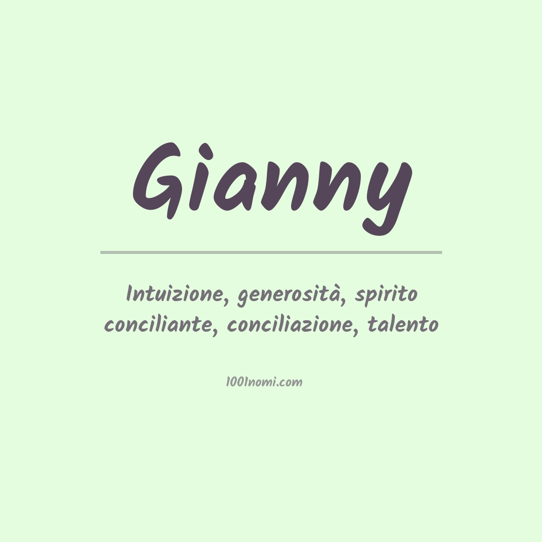 Significato del nome Gianny