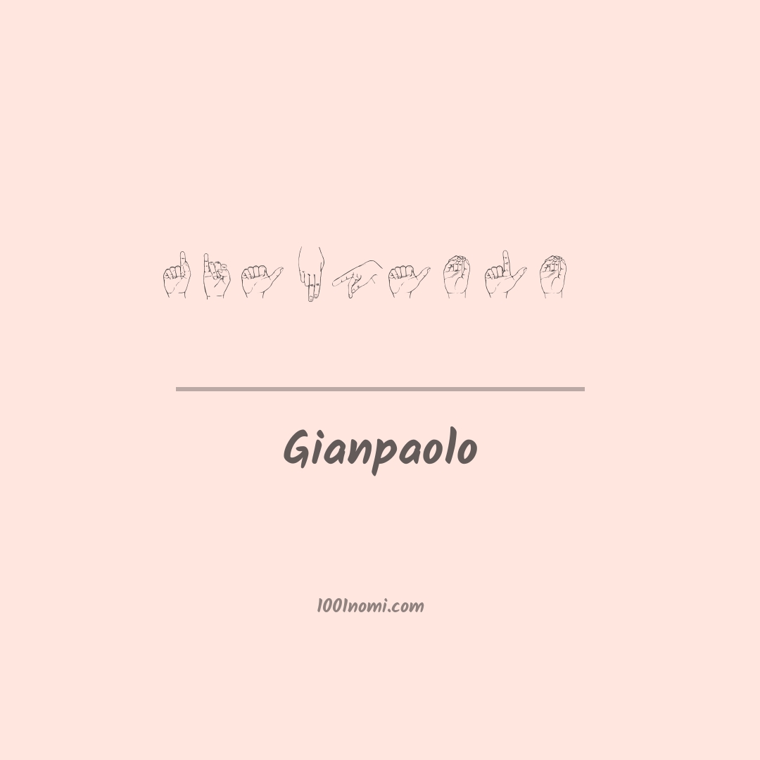 Gianpaolo nella lingua dei segni Gianpaolo nella lingua dei segni