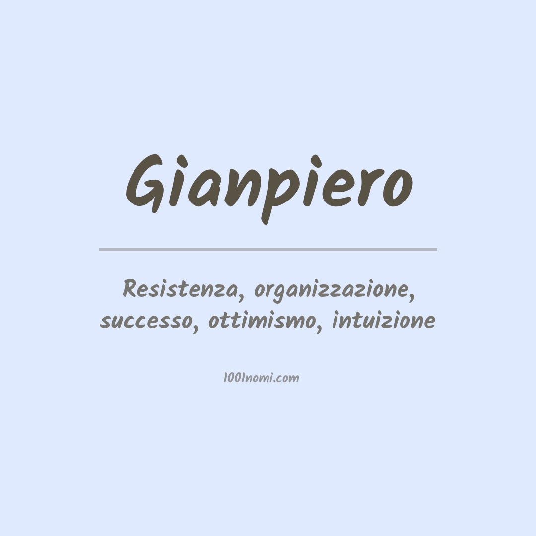 Significato del nome Gianpiero