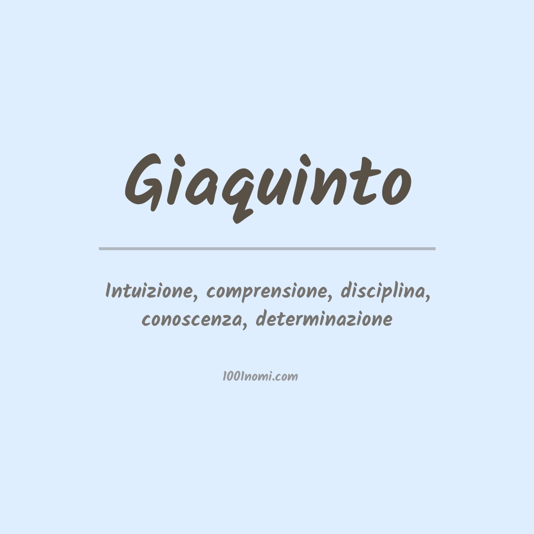 Significato del nome Giaquinto