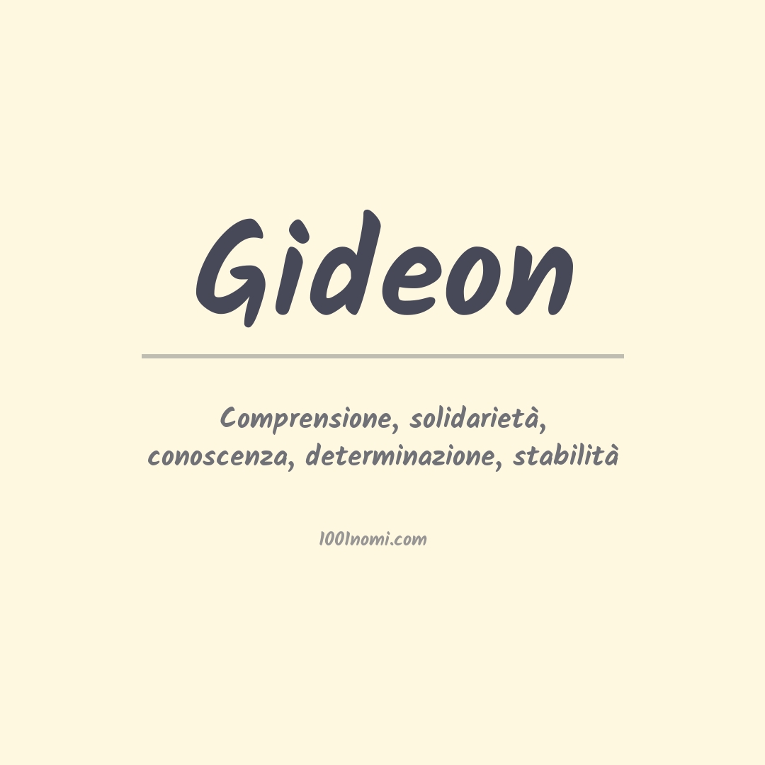 Significato del nome Gideon