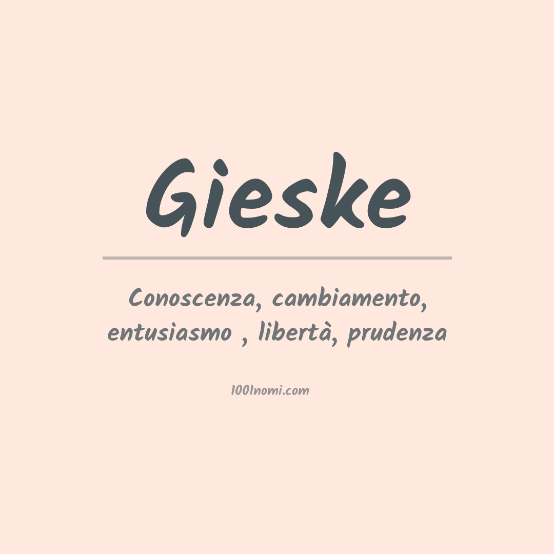 Significato del nome Gieske