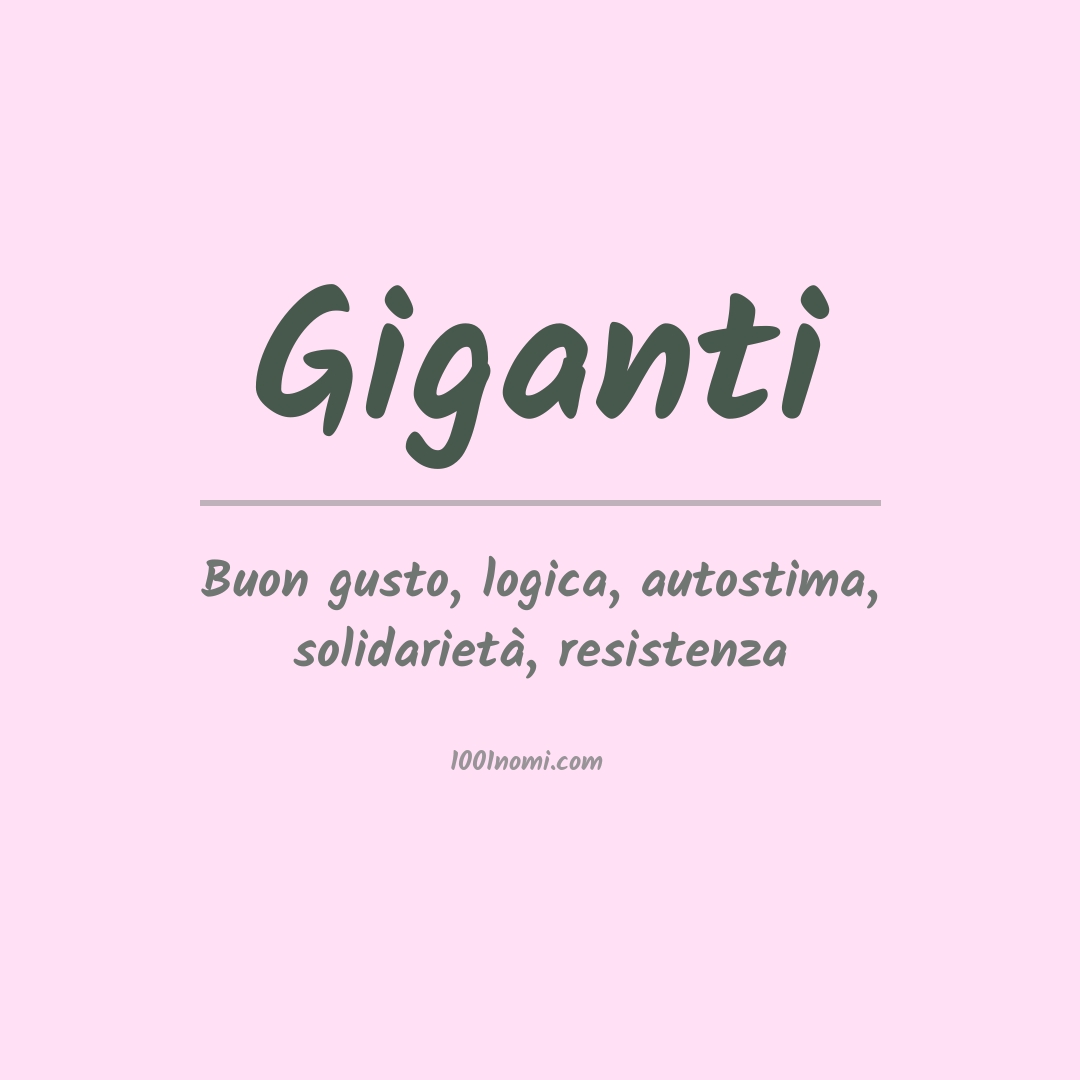 Significato del nome Giganti