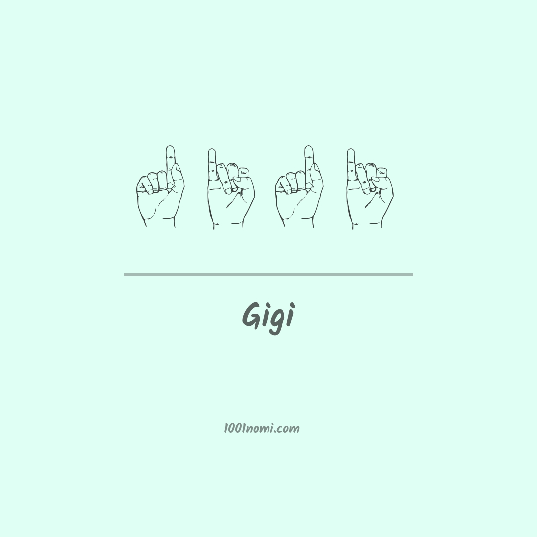 Gigi nella lingua dei segni