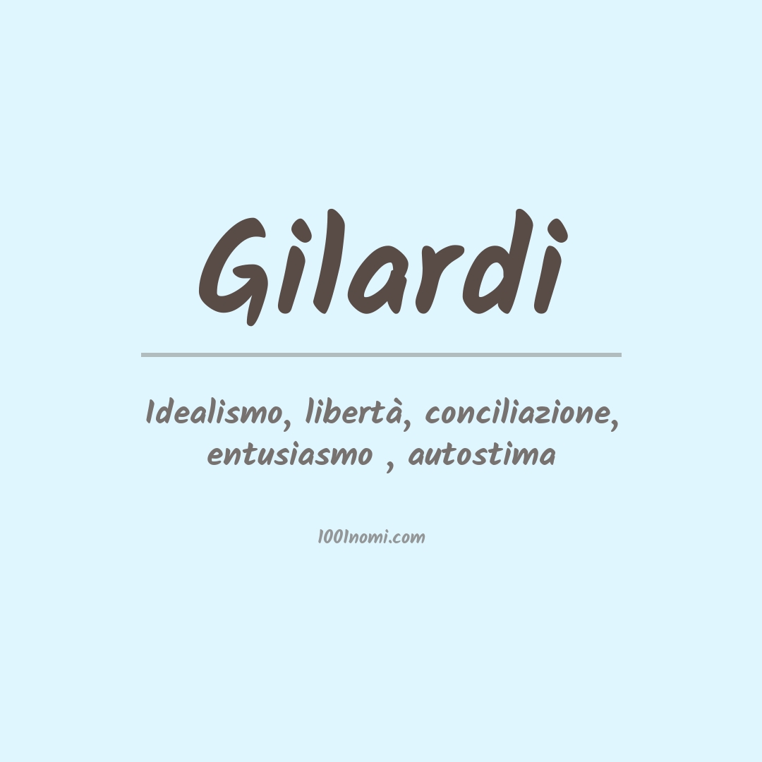 Significato del nome Gilardi