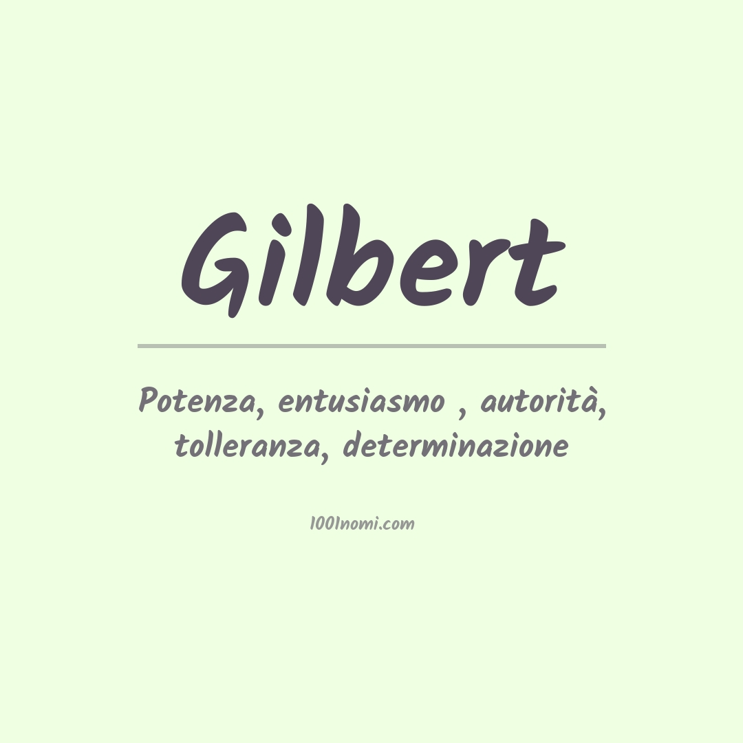 Significato del nome Gilbert