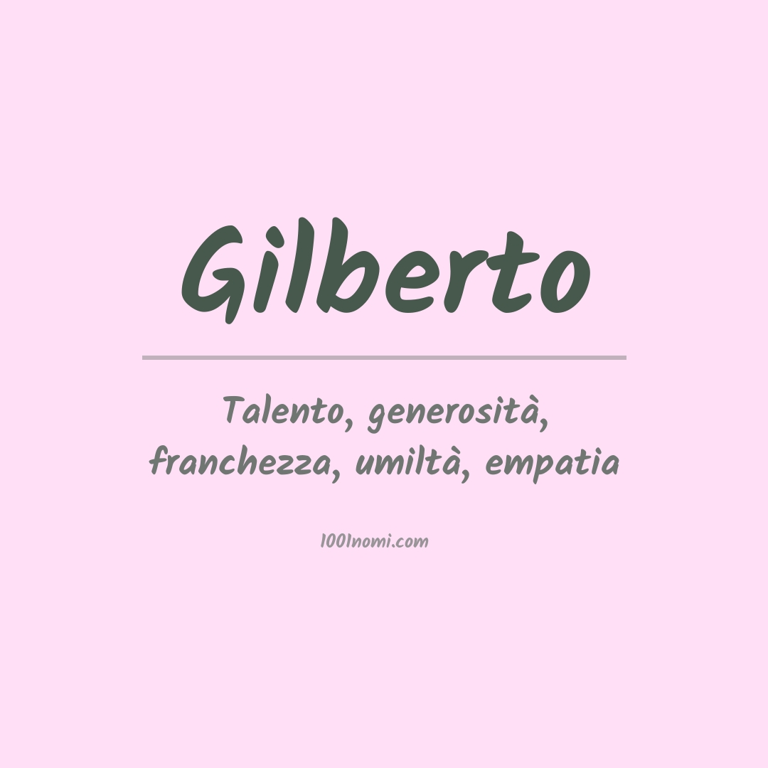 Significato del nome Gilberto