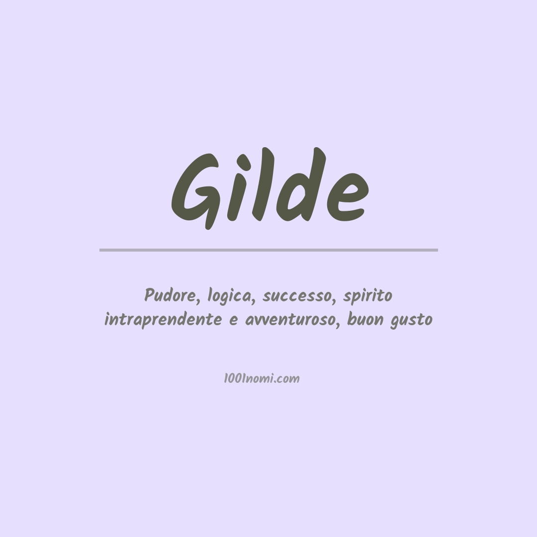 Significato del nome Gilde