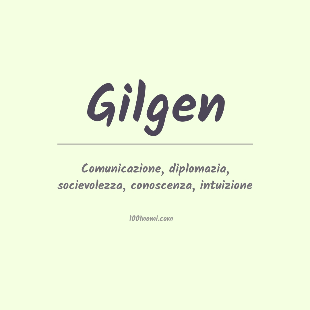 Significato del nome Gilgen