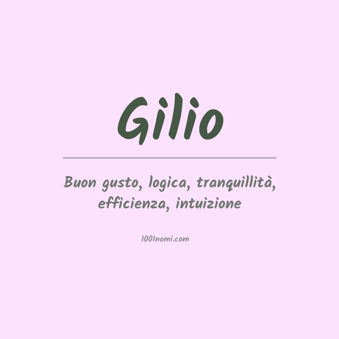 Significato del nome Gilio