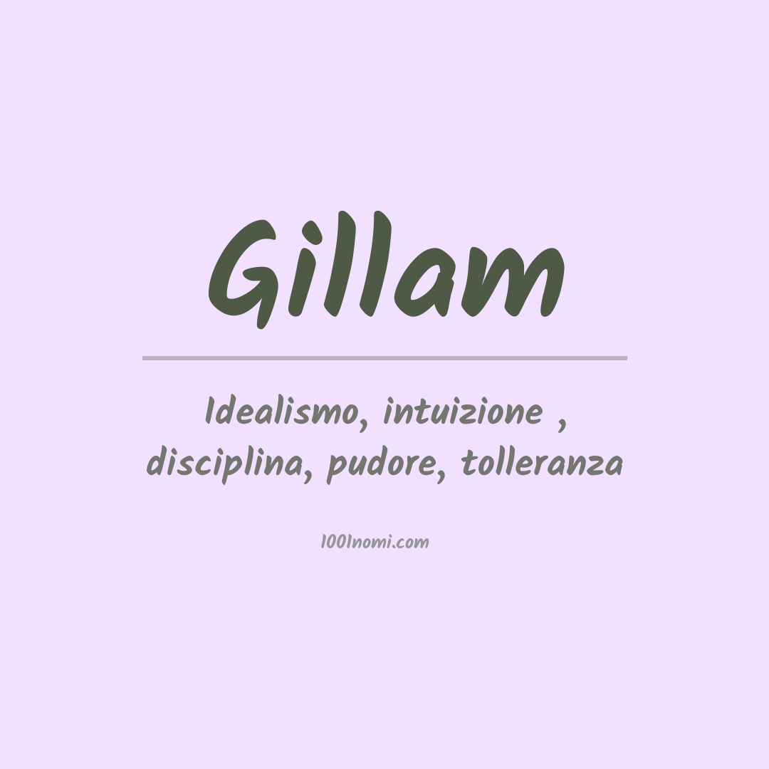 Significato del nome Gillam