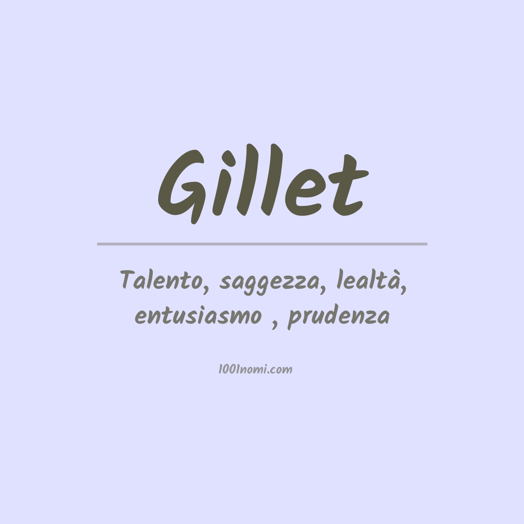 Significato del nome Gillet