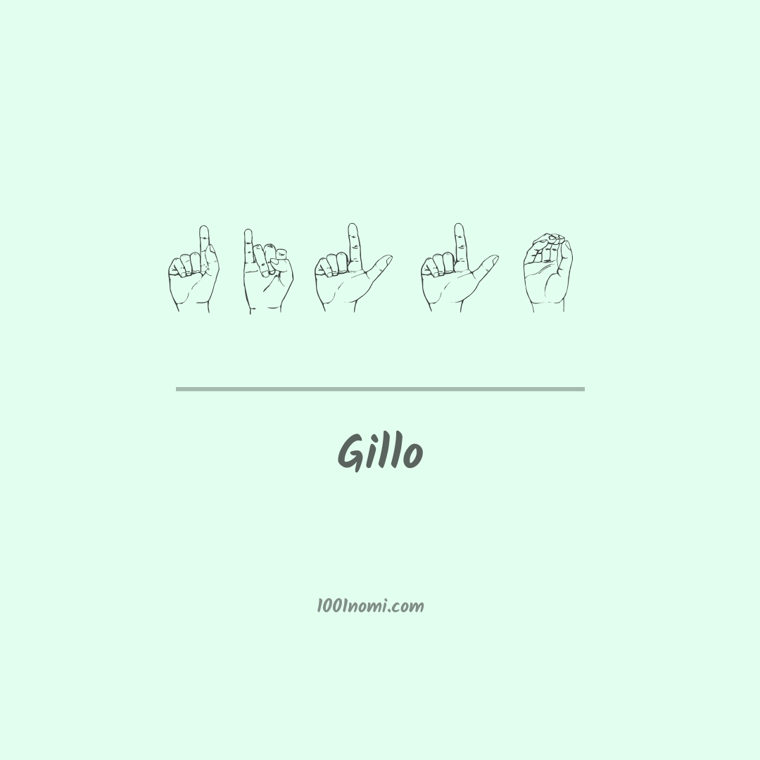 Gillo nella lingua dei segni