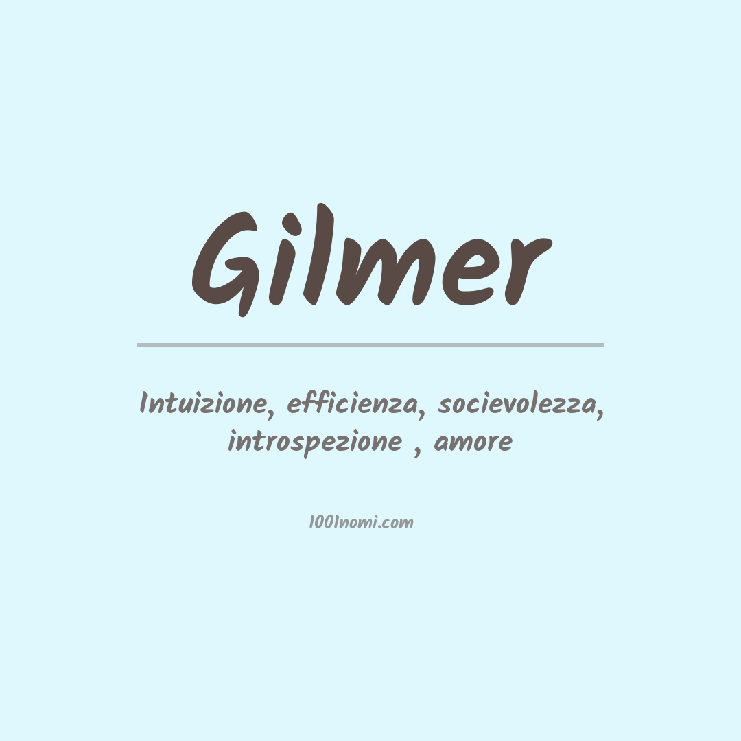 Significato del nome Gilmer