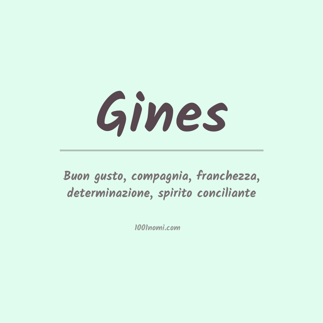 Significato del nome Gines