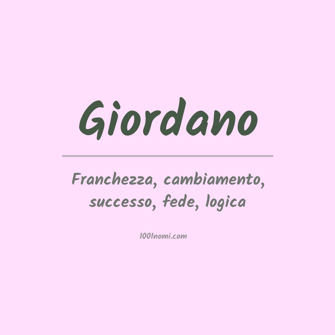 Significato del nome Giordano
