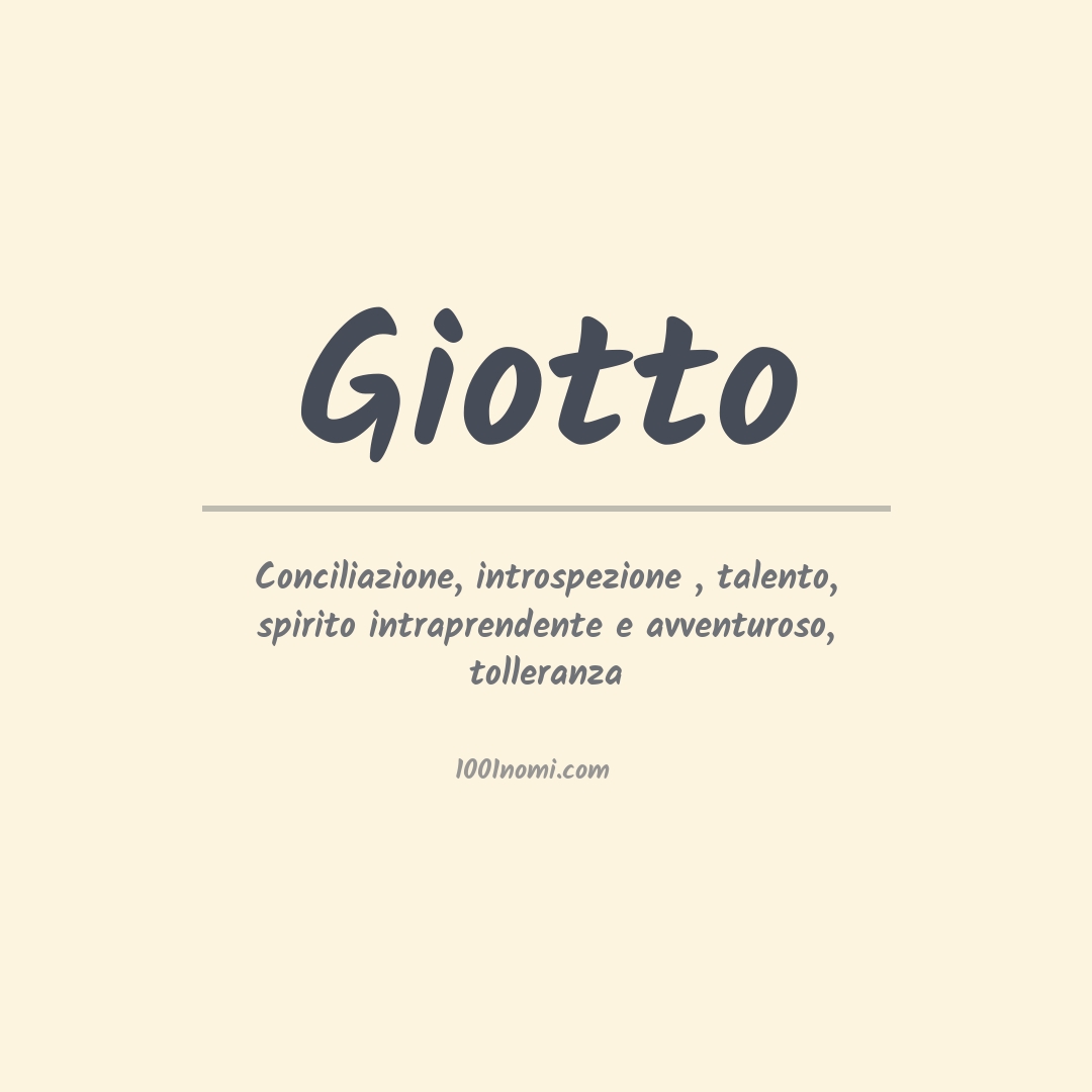 Significato del nome Giotto Significato del nome Giotto
