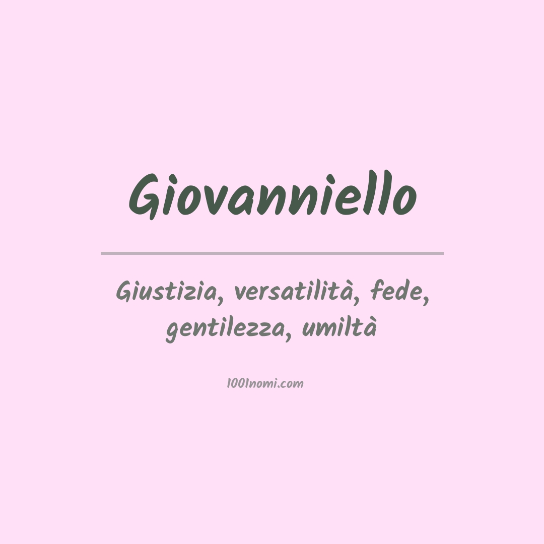 Significato del nome Giovanniello