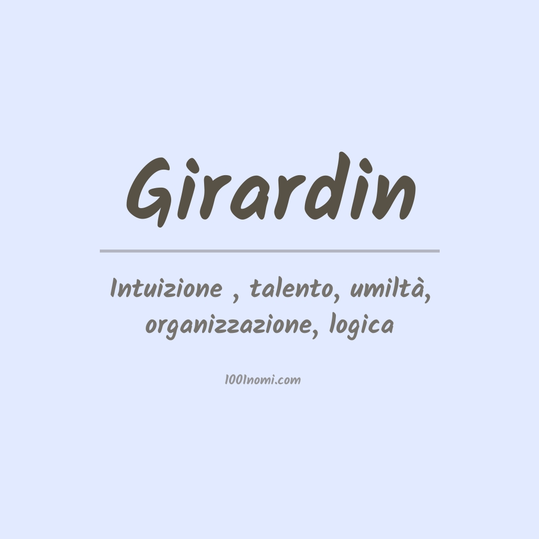 Significato del nome Girardin