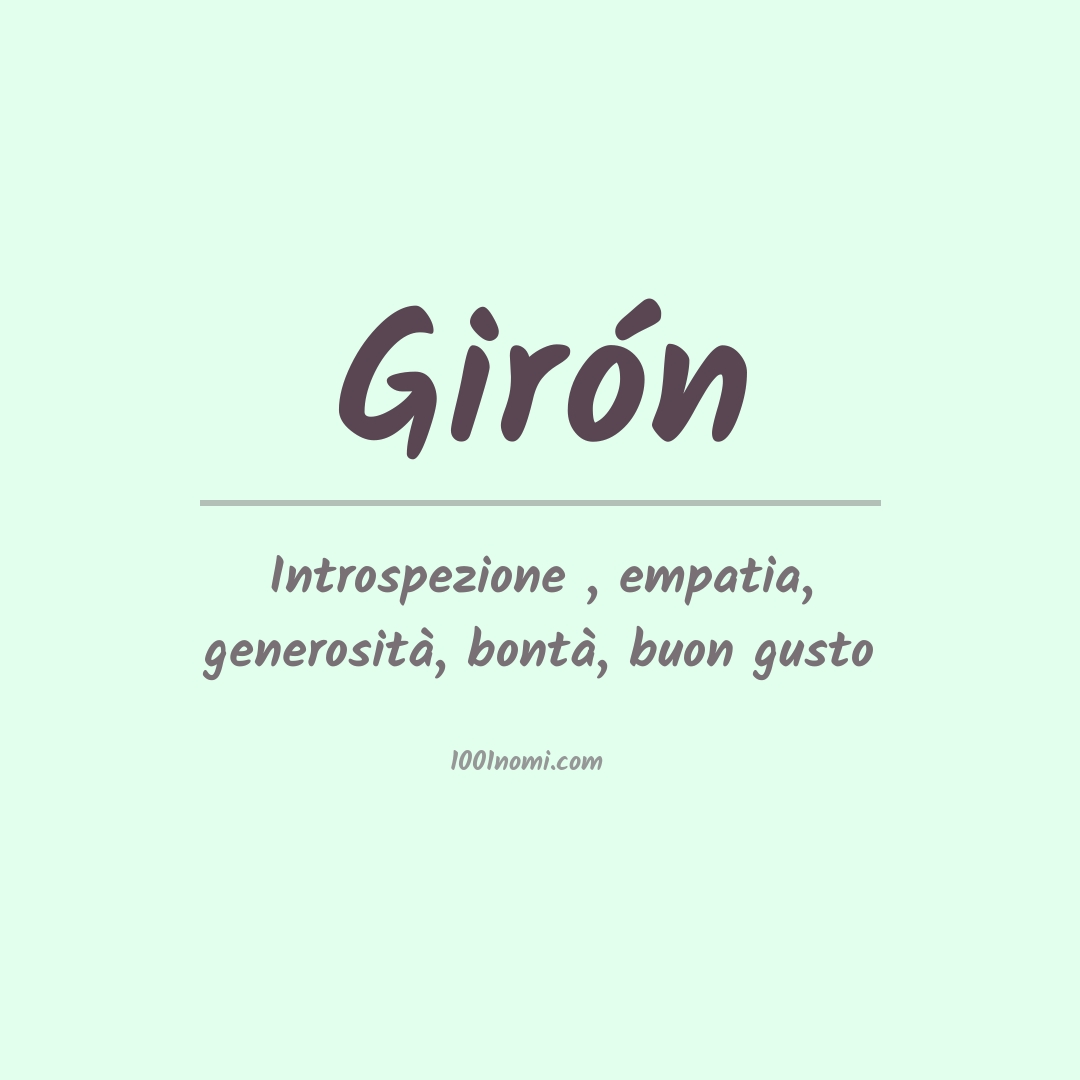 Significato del nome Girón