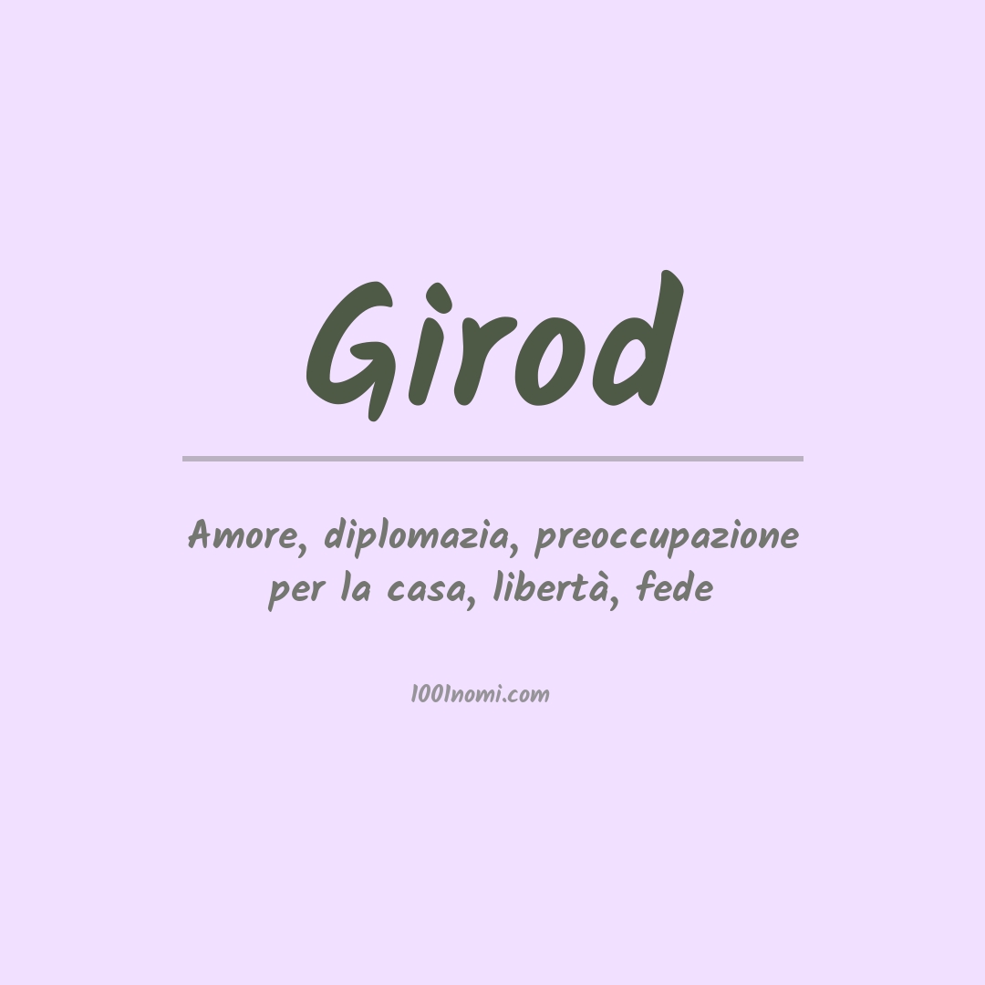 Significato del nome Girod