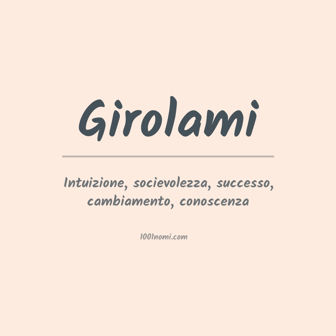 Significato del nome Girolami